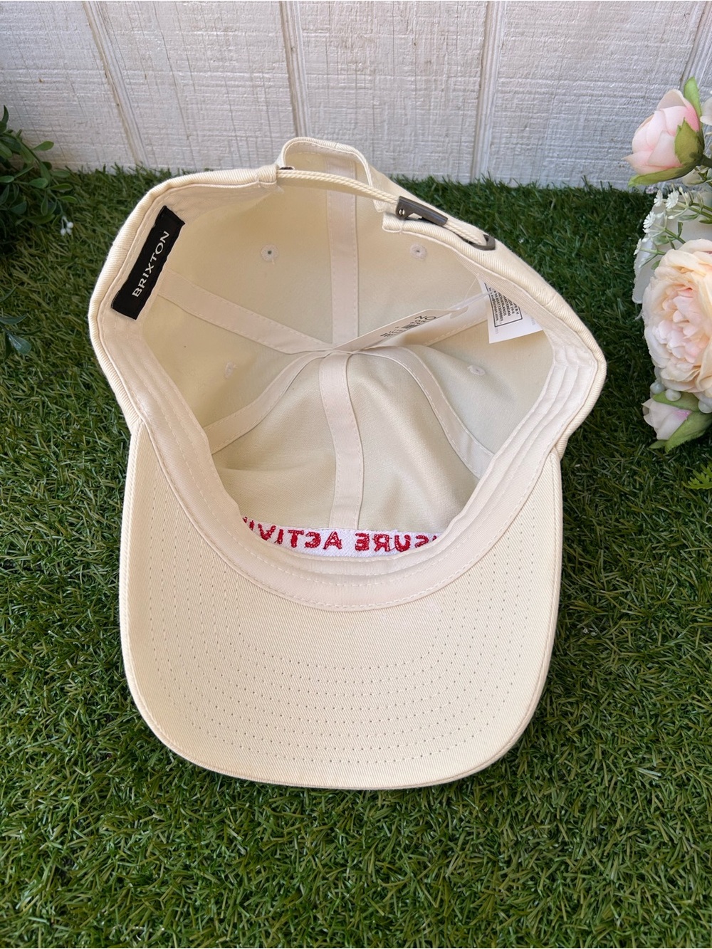 Brixton women Cream Baseball Cap with Subtle Embroidered Logo one size like new - Picture 5 of 16